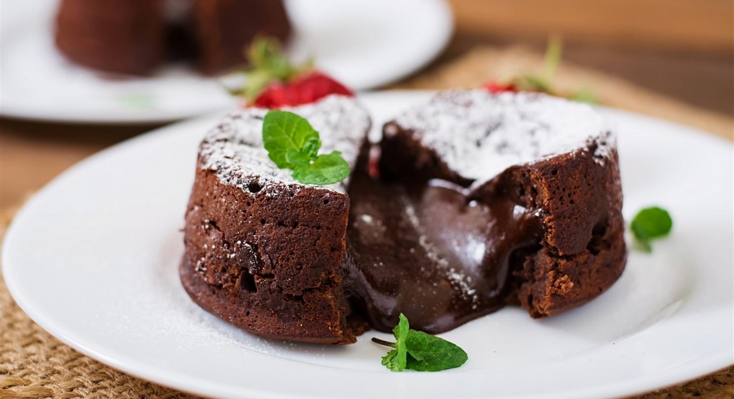 Fondant chocoladedessert - Bagheera naturistenverblijf in Corsica, naturistencamping Corsica