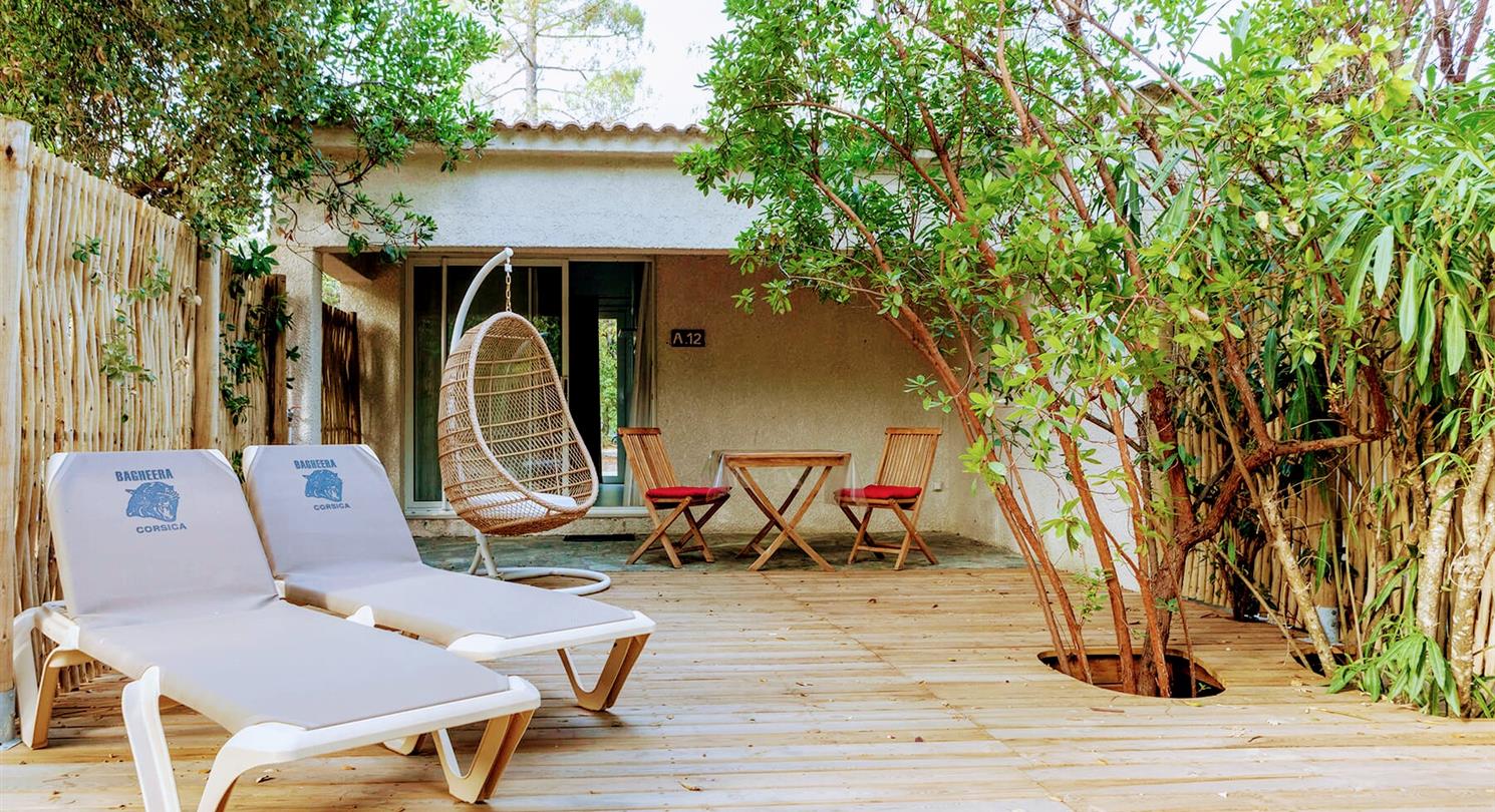 accommodatie, studio op naturistencamping Corsica