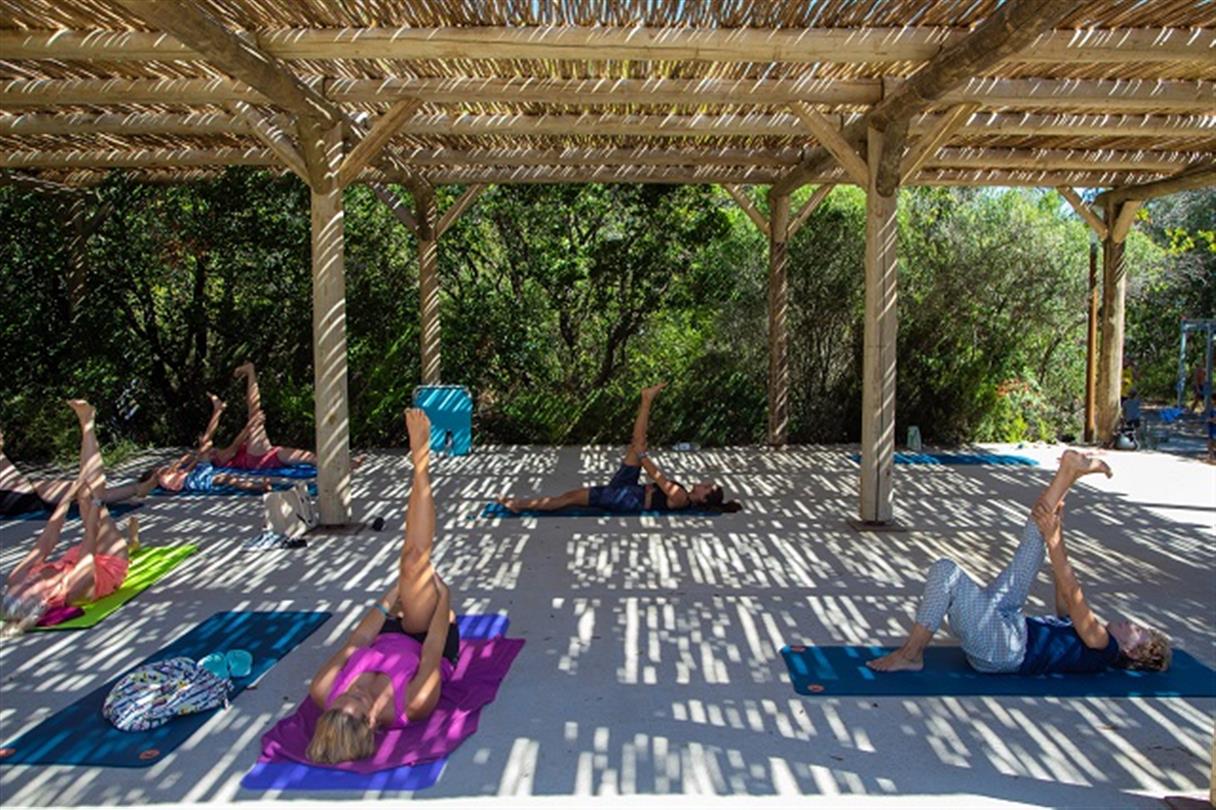 Yoga - Domaine de Bagheera, naturist campsite Corsica
